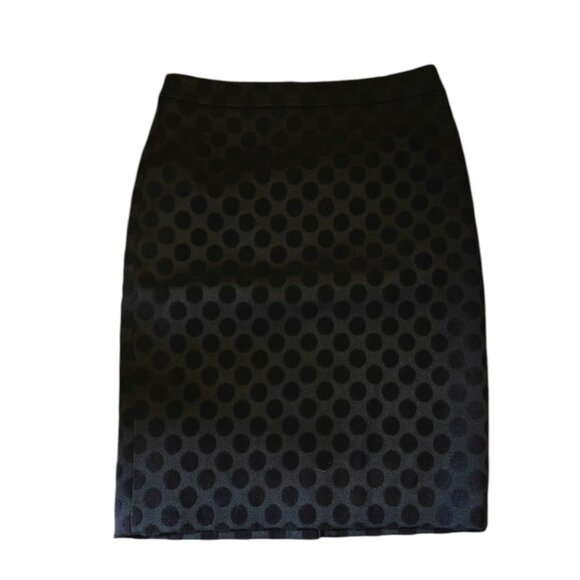 Ann Taylor Size 6 Skirt Pencil Mini Round Textured Spot Pattern Lined NWT - Picture 3 of 8